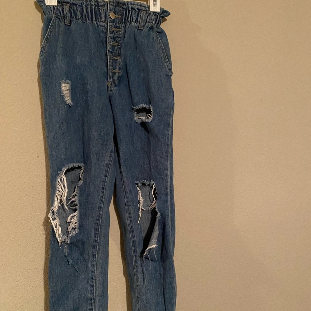 Ripped denim jeans
